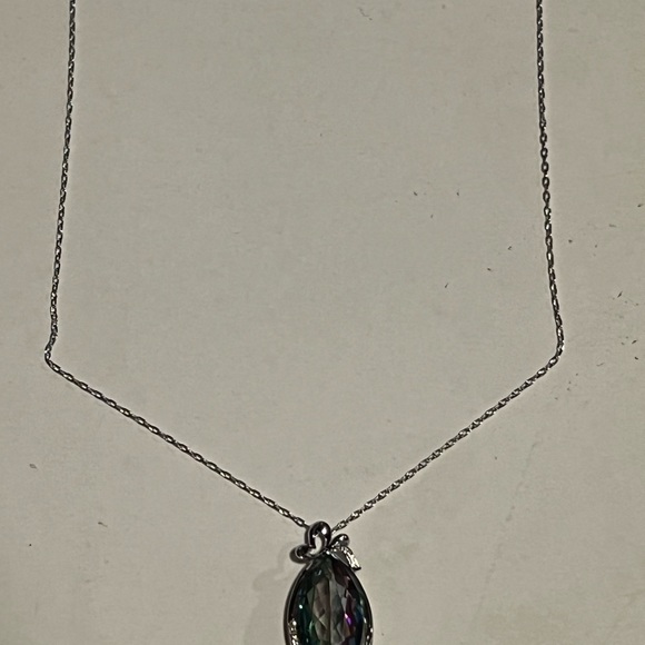 3 pc BEAUTIFUL STERLING SILVER & LARGE MYSTIC TOPAZ RING 8 & Pendant 14CTW ea - Picture 4 of 8